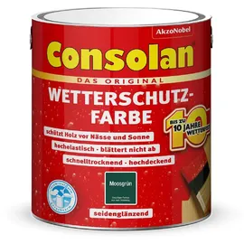 Consolan Wetterschutz-Farbe 750 ml moosgrün seidenglänzend
