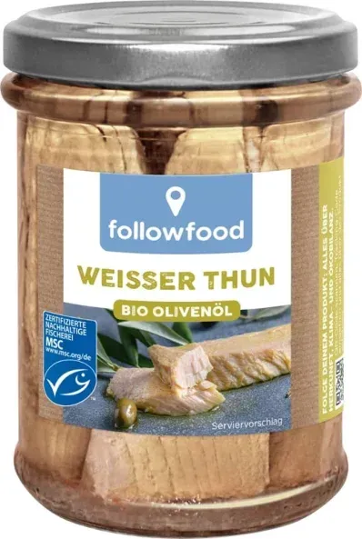 followfood Weißer Thunfisch in Bio-Olivenöl