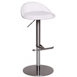 KADIMA DESIGN Barhocker DONAU, höhenverstellbar, halbrunde Rückenlehne, Edelstahl, max. 110 kg Belastung