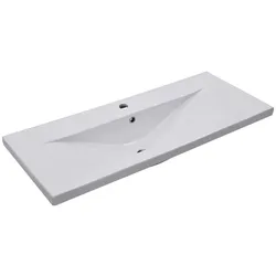 vidaXL Einbauwaschbecken 101x39,5x18,5 cm Keramik Weiß