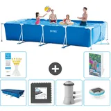 Rechteckiger Frame Pool - 450x220x84 Cm - 7-teilig  S86