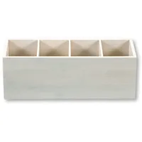KESPER Besteckkasten, Bambus, weiß, 57850