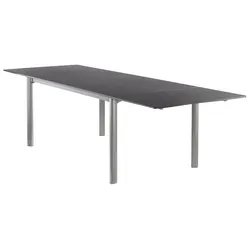 Gartentisch SIEGER EXKLUSIV, grau (graphit, graphit, anthrazit), B:95cm H:74cm T:165cm, Tische, Aluminiumgestell graphit / vivodur-Tischplatte Schieferoptik anthrazit