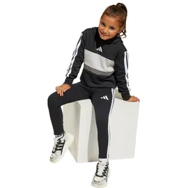 adidas Seasonal Essentials Tiberio 3-Streifen Jogginganzug Mädchen JI6218 - black/white/grey two, 128