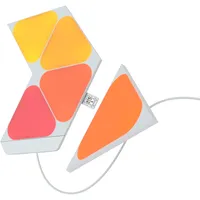 Nanoleaf Shapes Mini Triangle Starter Kit, 5 Smarten Dreieckigen Mini LED Panels RGBW - Modulare WLAN 16 Mio. Farben Wandleuchte Innen, Musik & Bildschirm Sync, Funktioniert mit Alexa, Deko & Gaming