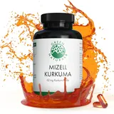 Mizell Kurkuma Kapseln | Hochdosiert & Vegan | mit Mizell Technologie (60 Kapseln) NovaSOL | 185x höhere Bioverfügbarkeit | Green Naturals®