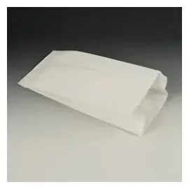 Papstar 1000 Papierfaltenbeutel, Cellulose, gefädelt 24 x 11 x 6 cm weiss Füllinhalt 1 kg