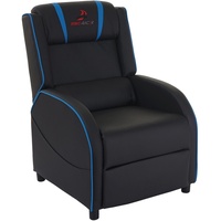 Fernsehsessel MCW-D68, HWC-Racer Relaxsessel TV-Sessel Gaming-Sessel, Kunstleder ~ schwarz/blau
