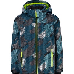 CMP KID Jacket Snaps Hood deep lake-titanio (07ZM) 140