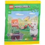 Lego Minecraft - Alex Minifigur mit niedlichem Baby Lama und fleißiger Biene - Abenteuerset für kreative BAU- und Spielwelten, kompatibel mit Allen Lego Minecraft Sets