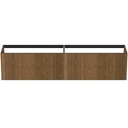 Ideal Standard Conca Waschtisch-Unterschrank T4336Y5 240x50,5x54cm, ohne Waschtisch-Platte, 4 Auszüge, Walnuss dunkel Furnier