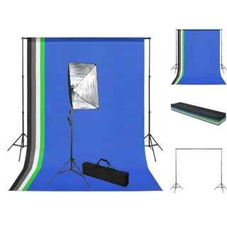 vidaXL Fotostudio-Set mit Hintergrund und Softbox-Leuchte