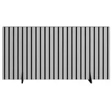 Sphero Design Akustikplatte als dekorative Schreibtisch-Trennwand silberfarben 140 cm x 60 cm