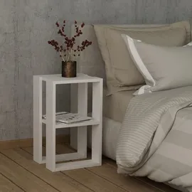 CaliCosy Nachtschrank Lonie 30 x 30 x 55 cm Weiß