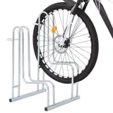 vidaXL Fahrradständer für 2 Fahrräder Freistehend Verzinkter Stahl