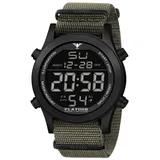 KHS Armbanduhr Platoon Digital Olivgrün/Schwarz