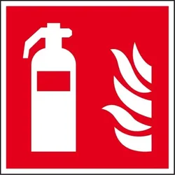 Dreifke® Brandschutzschild Feuerlöscher, ASR/ISO, Recycling-Verbundplatte, 150x150mm