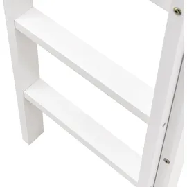 SOFTWEARY Hochbett 90 x 200 cm Kiefer massiv weiß