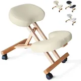 Orthopädischer schwedischer Bürohocker ergonomischer Kniestuhl Balancewood Farbe: Beige