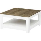 Livetastic Couchtisch Athena Weiß Walnuss 89 x 45 cm