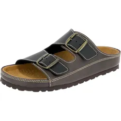 Pantolette LICO "Pantolette Natural Man", Gr. 42, braun, Synthetik, Schuhe