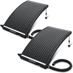 Poolheizung Solar 2er-Set Anthrazit 110x69x14cm
