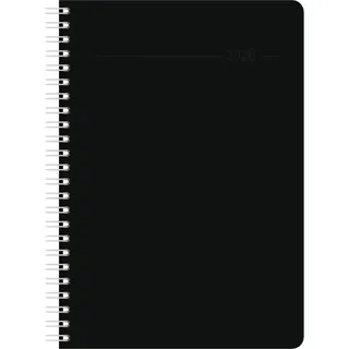 Zettler Wochenplaner Balacron schwarz 2026 - Büro-Kalender A5 - Cheftimer - black -