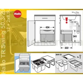 HAILO Abfallsammler 28 l Dunkelgrau