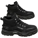 Stiefel Herren Kurz Stiefeletten Schnür Arbeitsschuhe High Top Arbeitsversicherung Schuhe Hoch Turnschuhe Dicke Boden Wanderschuhe Verschleißfest Walkingschuhe Extra Weit sportlich Freizeitschuhe - 43 EU