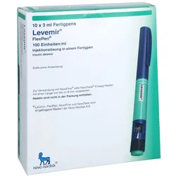 LEVEMIR FlexPen 100 Einheiten/ml Inj.-L.Fertigpen 10X3 ml