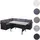 Mendler Poly-Rattan-Garnitur 7-tlg. Schwarz