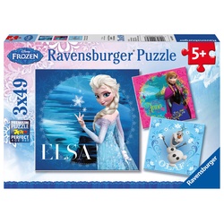 Disney Frozen: Elsa Anna & Olaf. Puzzle 3 x 49 Teile