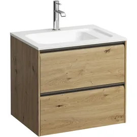 Laufen MEDA Waschtischunterbau, 2 Schubladen, wildeiche