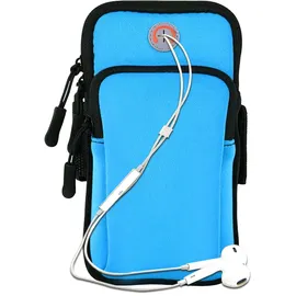 autoprevails Bauchtasche Herren Armtasche, wasserdichte Neopren Arm Handgelenk Tasche Laufgürtel Handy Armband Handytasche für Handy Bis zu 6,0" Armband-Armtasche, Sporttasche, Outdoor-Sport (Blau)