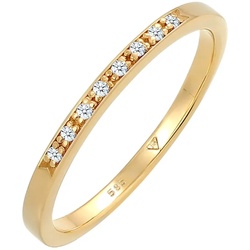 Elli DIAMONDS Bandring Verlobung Diamant (0.04 ct.) 585 Gelbgold Ringe   Damen 