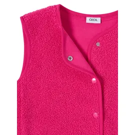 Cecil Weste in Wolloptik pink XXL