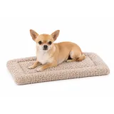 Karlie hundebett - katzenbett - rechteckiges Jacquard Kissen Taupe - für Drahtkäfige und Transportboxen geeignet - waschbar - 40,5 x 25,5 cm - Flamingo