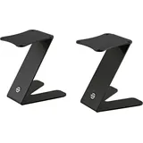 K&M König - Meyer 26773 Monitor Tischstativ Z-Stand Schwarz, Stahl Ablage-Set mit innovativem Design - 2 Stück