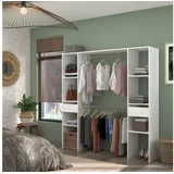 Parisot Mehrzweckschrank "Combi 2" Weiß - Grau