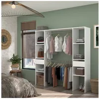 Parisot Mehrzweckschrank "Combi 2" Weiß - Grau