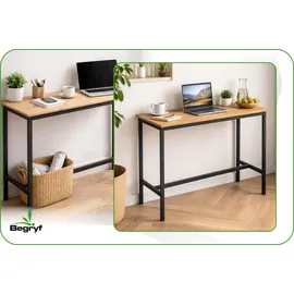 OEM Schmaler Eichen-lofttisch für Küche/esszimmer, Industrieller Konsolentisch, 100x40x90 cm, Stehtisch Küchentisch, Industrial Stil - Schwarz