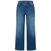 MAC Dream Wide Cropped Jeans in Sturm Blau-D38