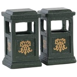 Lemax - Green Trash Can - Set of 2