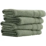 SCHIESSER Brooklyn Handtuch 50 x 100 cm grün 4 St.