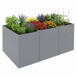 Proregal Hochbeet 150 x 77 x 100 cm Grau