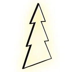 Raburg Outdoor Tannenbaum XL, 240 LEDs in WARM-WEISS, ca. 65,5 cm hoch, 5 m Stromkabel, LED-Lichtband, Wetterfest, 7,2 W, wetterfest