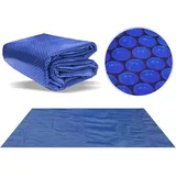 poolpanda - Pool Solarfolie 400 x 200 cm Elite rechteckig 400 my schwarz/blau 15 mm Luftblasen