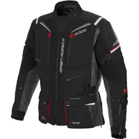 BÜSE Open Road III Textiljacke wasserdicht - Schwarz/Dunkelgrau/Rot -