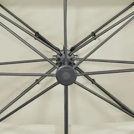 vidaXL Ampelschirm mit Lüftung 400 x 300 cm Sandweiß