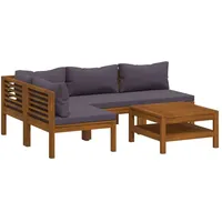 vidaXL Garten-Lounge-Set 5-tlg. grau